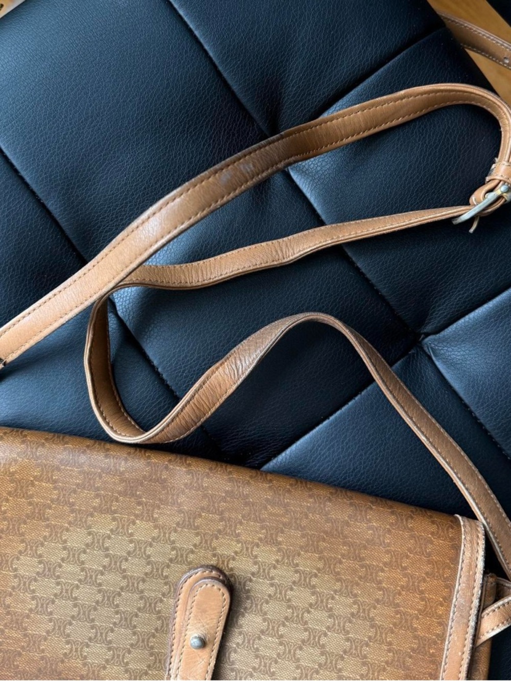 Celine Tan Leather Interior Shoulder Bag - Picture 2 of 8